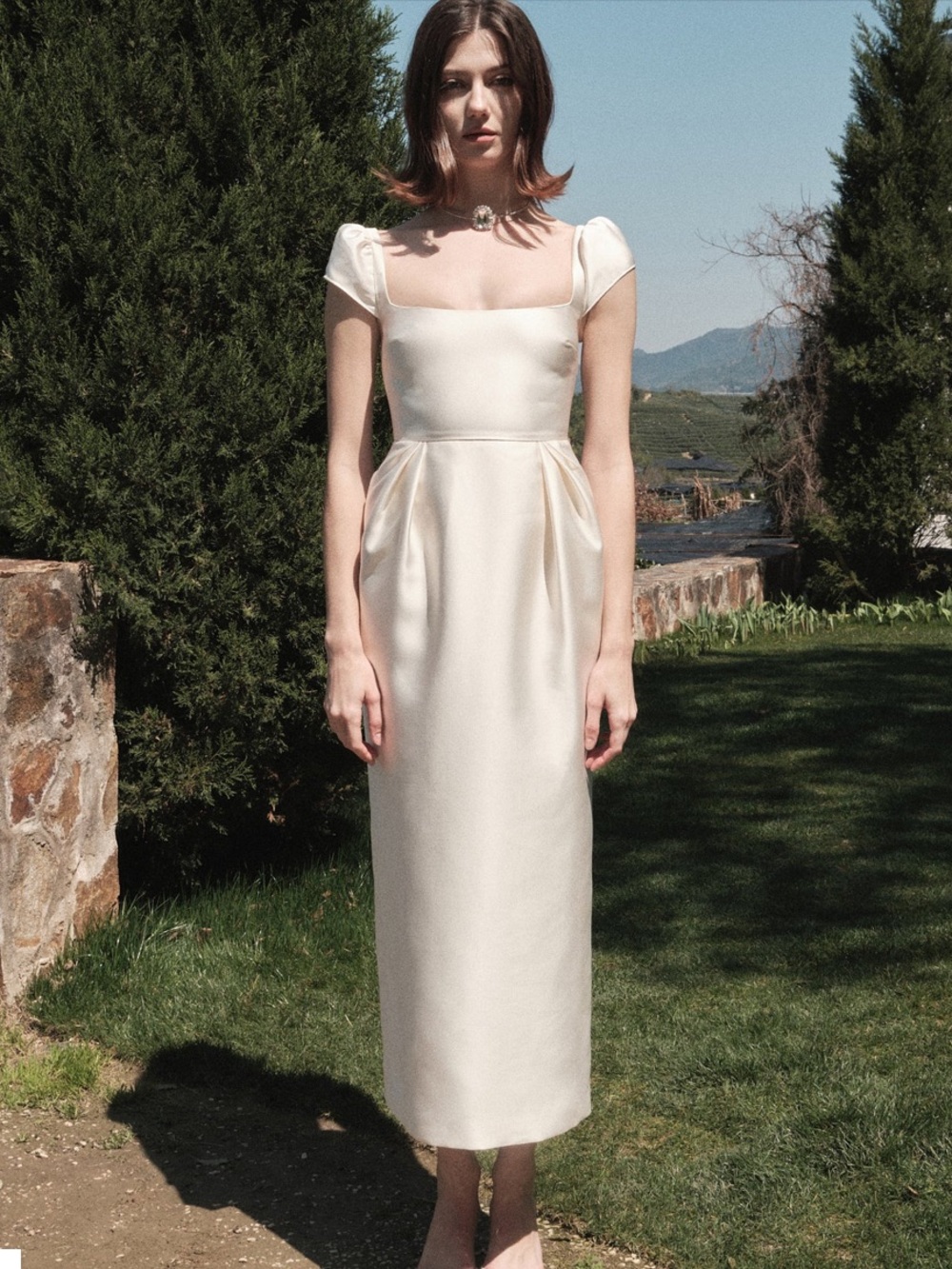Maison Amory The Belmont Dress in Ivory Cream XXS NEW $369 Bride Bridal